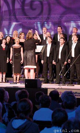Choir competition during the Eisteddfod, Wales