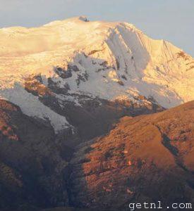 The dramatic snowcapped summit of Copa, Cordillera Blanca, Peru