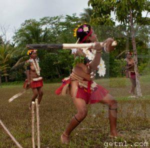 Tourism Cricket In The Trobriand Islands, Papua New Guinea